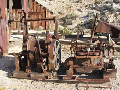 mining equipment was all over the area